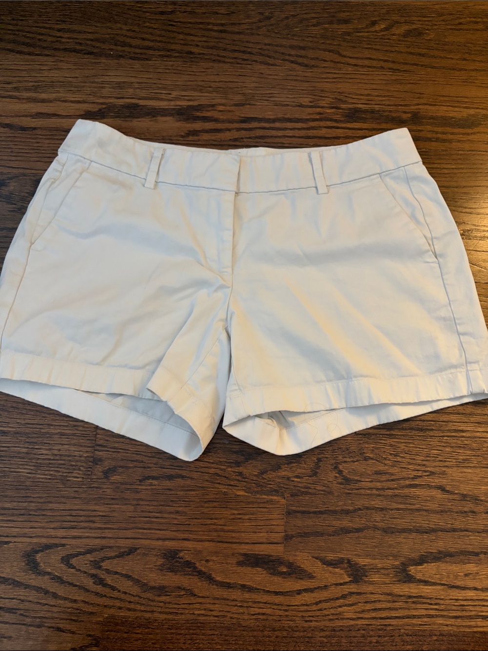 Ann Taylor Cream Chino Bermuda Shorts